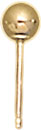 G.F. SHINY BALL EARRING 4mm
