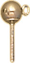 14KY 4mm BALL EARRING SCREW POST W/RING (FITS TP35)