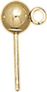 G.F. SHINY BALL EARRING W/RING 5mm