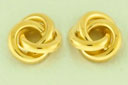 18KY CHILDREN EARRING LOVE KNOT 6mm [D]