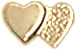 14KY LW STAMPED EARRING 2 SM HRTS