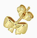 14KY BOW EARRING W/BACK 6.9mm