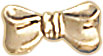14KY LW STAMPED EARRING SM BOW