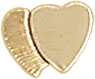 14KY LW STAMPED EARRING 2 MED HRTS