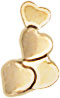 14KY LW STAMPED EARRING 4 SM HRTS