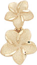 14KY FANCY 2 FLOWER EARRING