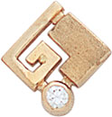 14KY FANCY EARRING W/ CZ