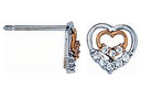 14KW HRT EARRING W/CZS