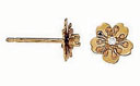 14KY FLOWER EARRING W/CZ