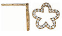 14KY STAR EARRING W/CZS