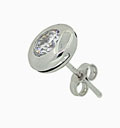 14KW BEZEL STUD W/2.5mm CZ 4mmOD