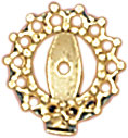14KW CAST EARR JACKET 14/.01 FOR .50 CENTER EARRING