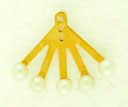 14KY EARRING JACKET W/5 PEARLS