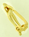 14KY FRENCH CLIP W/BAR & PAD 17.5x6.5mm