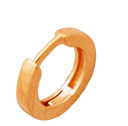 14K PINK HUGGIE EAR 12.2x2.2mm