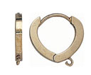 14KW HEART SHAPE HINGED HOOP W/ LOOP