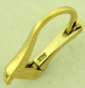 14KY SHINY FRENCH EARRING W/RING 12x8mm