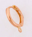 14K PINK HINGED HOOP W/LOOP 10mm