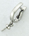 14KW SHINY RUSSIAN BACK EARRING 11mm W\ CAP
