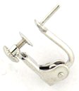 S.S. NON PIERCE SCREW/CLIP/ADJUST EARRING FOR PEARL