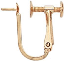 18KY NON PIERCE SCREW LEVER BACK FOR PEARL