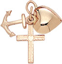 14KY SM FAITH HOPE & CHARITY CHARM