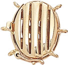 18KW FANCY OVAL CLASP 16x12mm 3 ROW