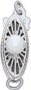 14KW FILIGREE FISH HOOK MED W/PEARL