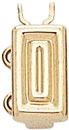 14KY 2 STRAND RECTANGLE CLASP