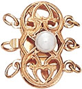 14KY FILIGREE PEARL CLASP 3 STRANDS W/ PEARL