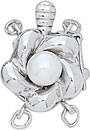 14KW FLOWER PEARL CLASP W/PEARL