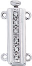 14KW 2 STRAND BAYONET CLASP W/ 6 DIAS.