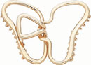18KY HOOK & EYE BUTTERFLY CLASP 10 ROW