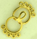 14KY HOOK & EYE BEAD CLASP 5 ROW