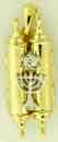 14KY SHINY HINGED SCROLL W/MENORAH