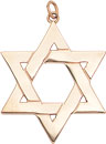 14KY HEAVY STAR OF DAVID 31mm