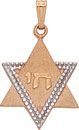 14K TT STAR W/CHAI 3/4