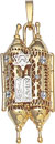 14K TT FILIGREE TORAH W/OPEN DOORS 38.65x17.4mm
