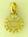 14KY CZ STAR OF DAVID 9mm