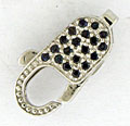 S.S. LOBSTER W/ BLACK CZ 16x6mm