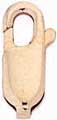 14K PINK OBLONG CLAW LOCK 11.75x5.5mm