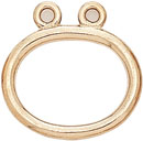 14KY TOGGLE RING 21.5x18mm W/2 RINGS