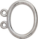 S.S. TOGGLE RING 21.5x18mm W/2 RINGS