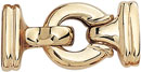14KY FOLDOVER CLASP 29x14mm W/ OBLONG CAPS 12.7x5mm