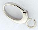 S.S. OVAL CARABINER SPRING CLASP 15x7mm
