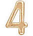 14KW STAMPED NUMBERS 1/4
