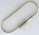 S.S. OBLONG KEY RING W/SCREW 2x3/4