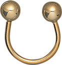 G.F. HORSESHOE KEY RING W/2 BALLS