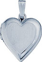 S.S. HEART LOCKET W/ SATIN HEART 13mm