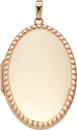 14KY OVAL LKT EMBOSSED BORDER 38x27mm